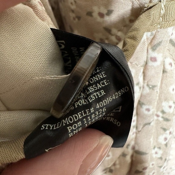 NEW Blank NYC Quilted Reversible Floral Jacket Women's Cream Tan Size Large - Picture 7 of 8